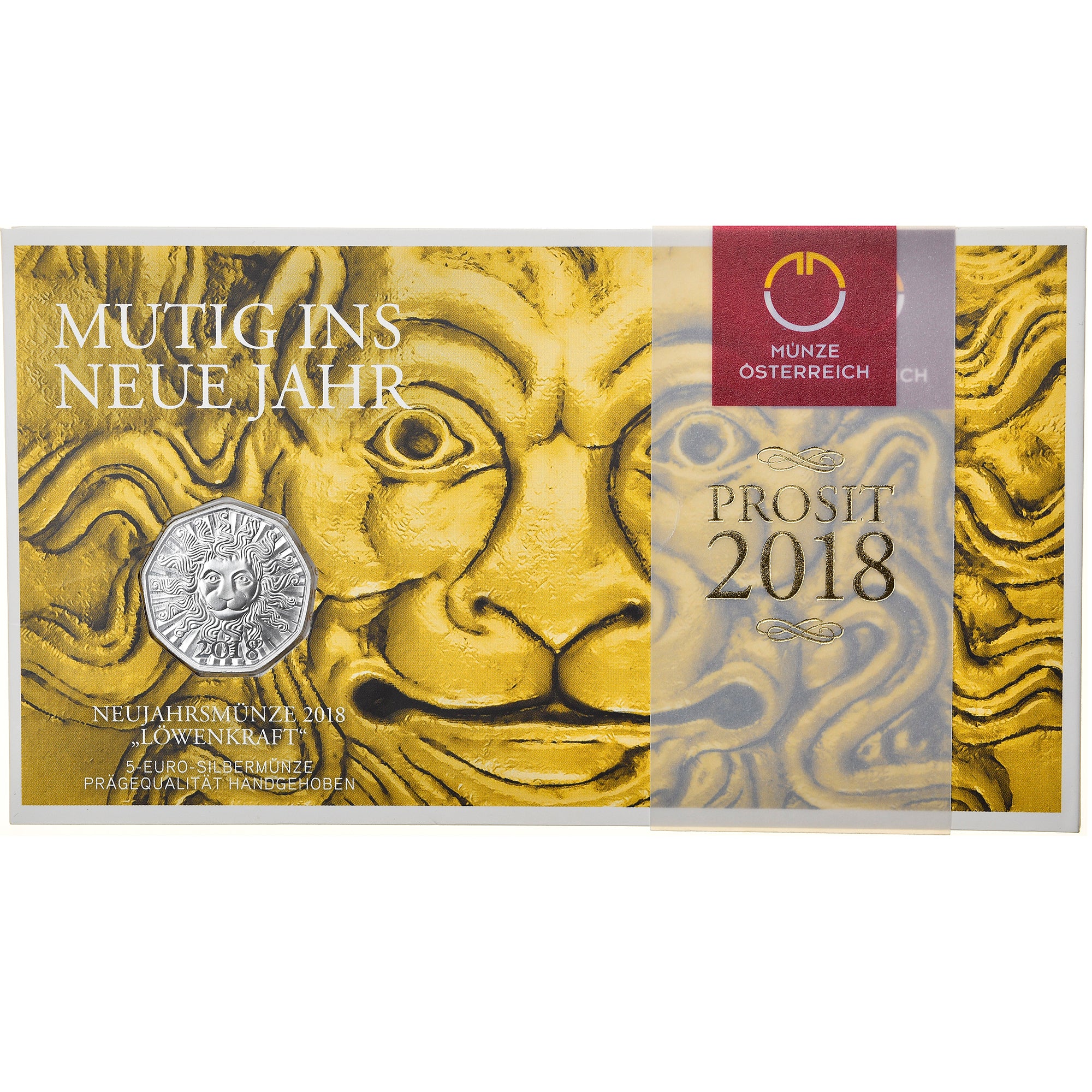 Austria, 5 Euro, New Year, 2018, Vienna, 1/4 Oz, MS(65-70), Silver