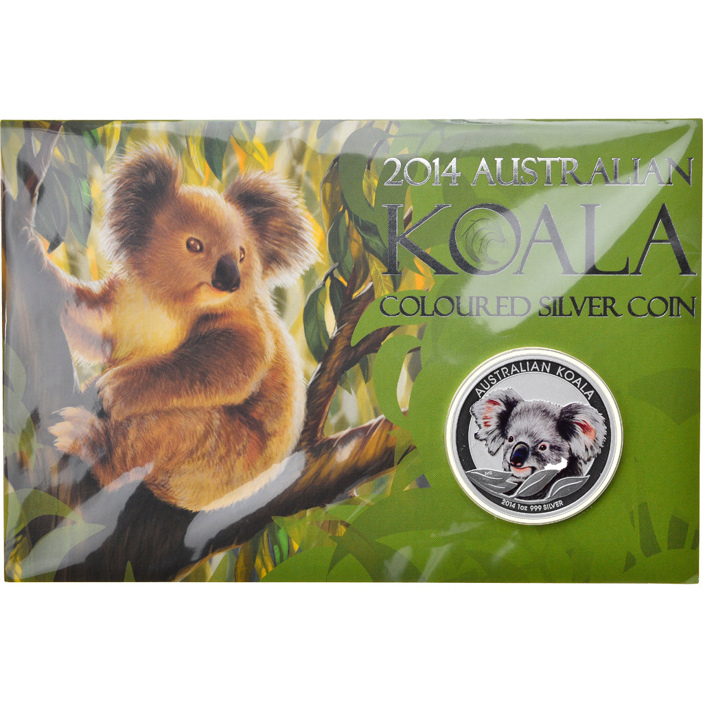 Coin, Australia, Australian Koala, 1 Dollar, 2014, 1 Oz, MS(65-70), Silver