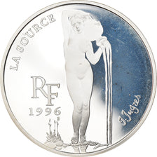 Coin, France, Ingres - La Source, 10 Francs-1.5 Euro, 1996, MS(65-70), Silver