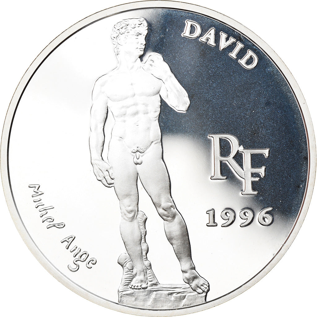 Monnaie, France, David par Michel Ange, 10 Francs-1.5 Euro, 1996, FDC, Argent
