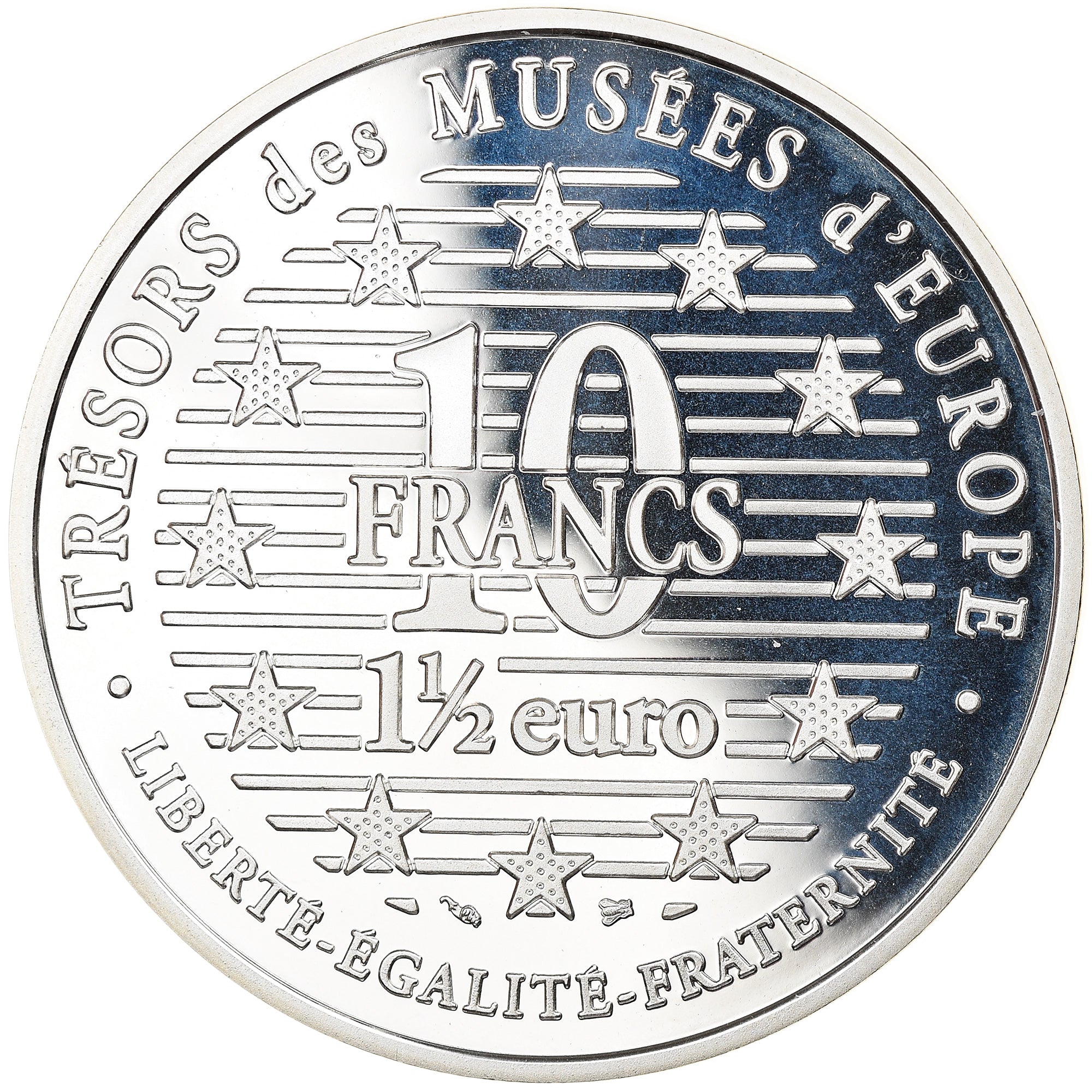 Monnaie, France, David par Michel Ange, 10 Francs-1.5 Euro, 1996, FDC, Argent