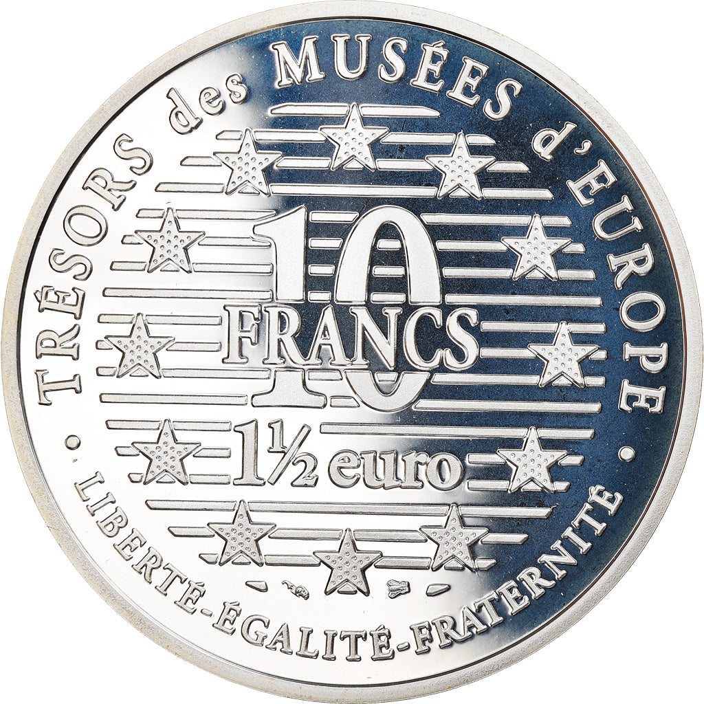 Monnaie, France, Cavalier chinois, 10 Francs-1.5 Euro, 1996, FDC, Argent