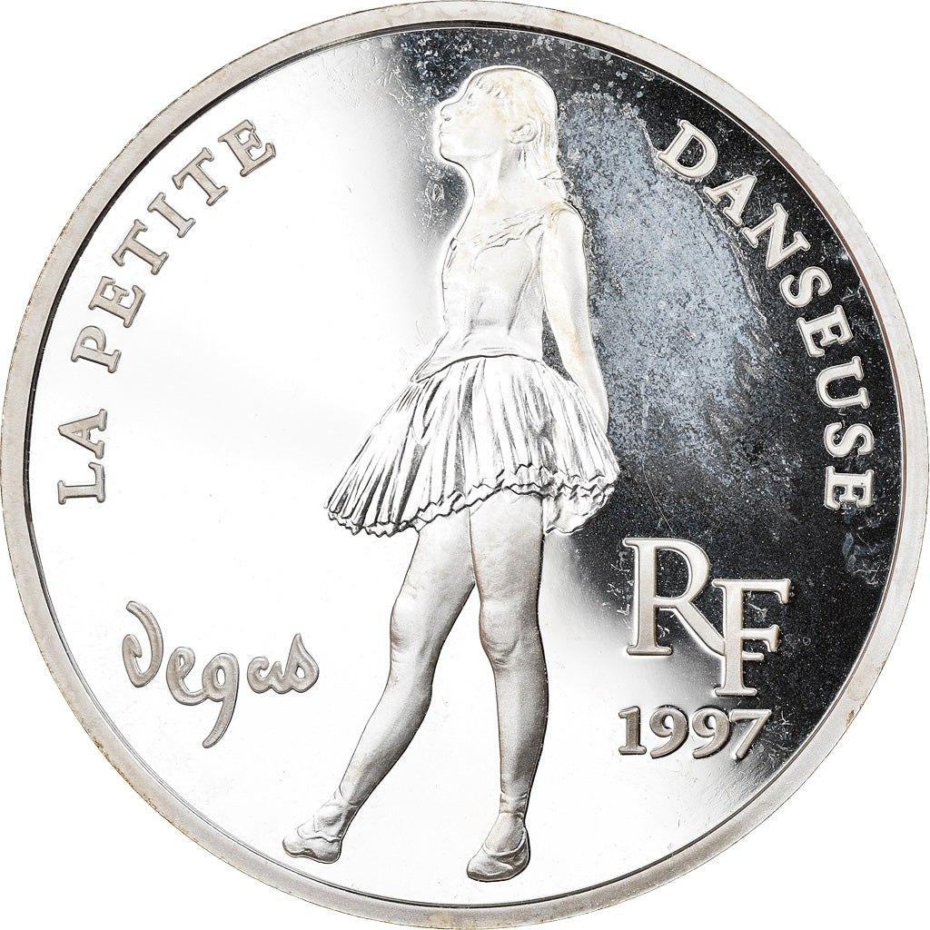 Coin, France, La petite Danseuse, 10 Francs-1.5 Euro, 1997, MS(65-70), Silver