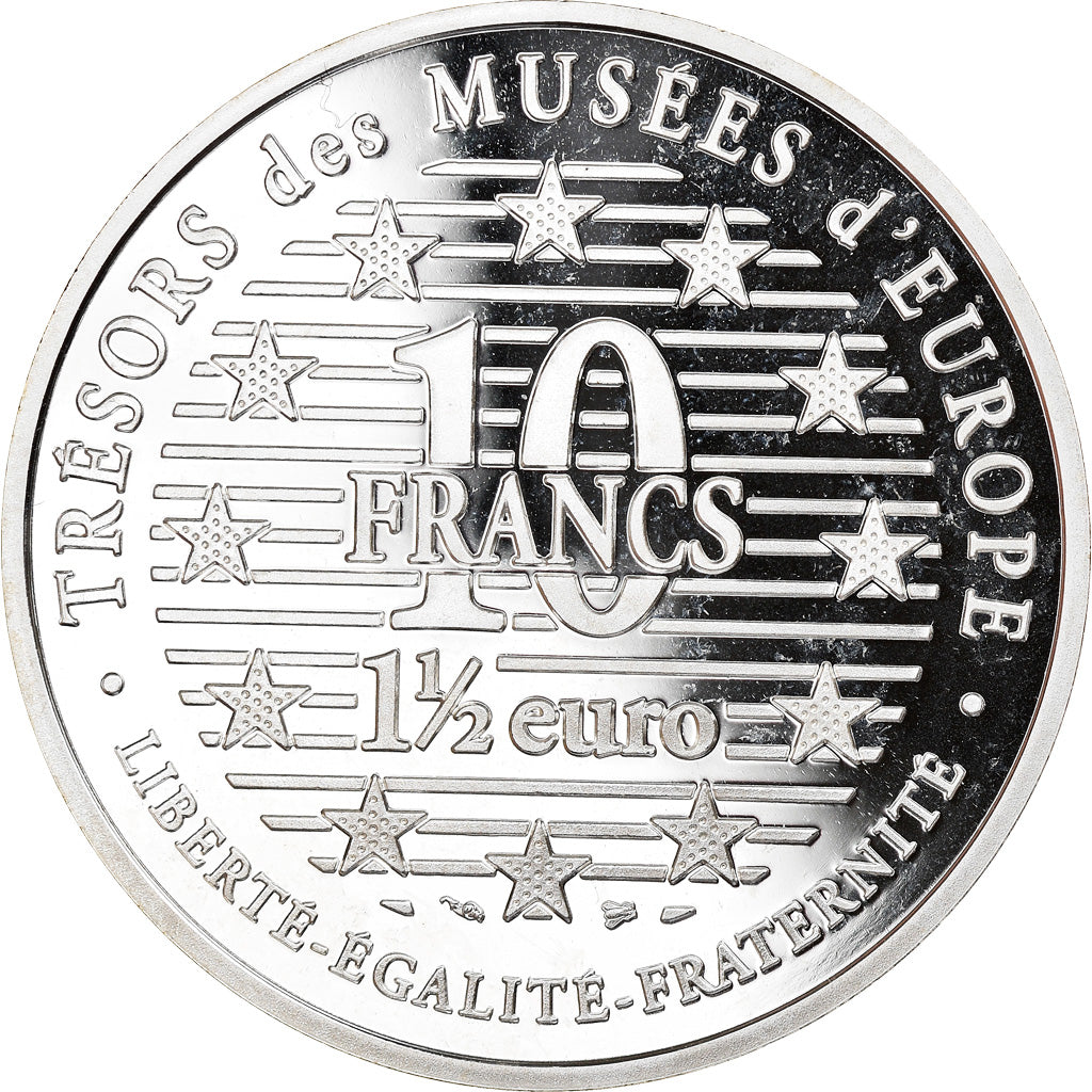 Coin, France, La petite Danseuse, 10 Francs-1.5 Euro, 1997, MS(65-70), Silver
