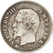 FRANCE, Napoléon III, 20 Centimes, 1856, Lyon, KM #778.3, AU(55-58), Silver, G..