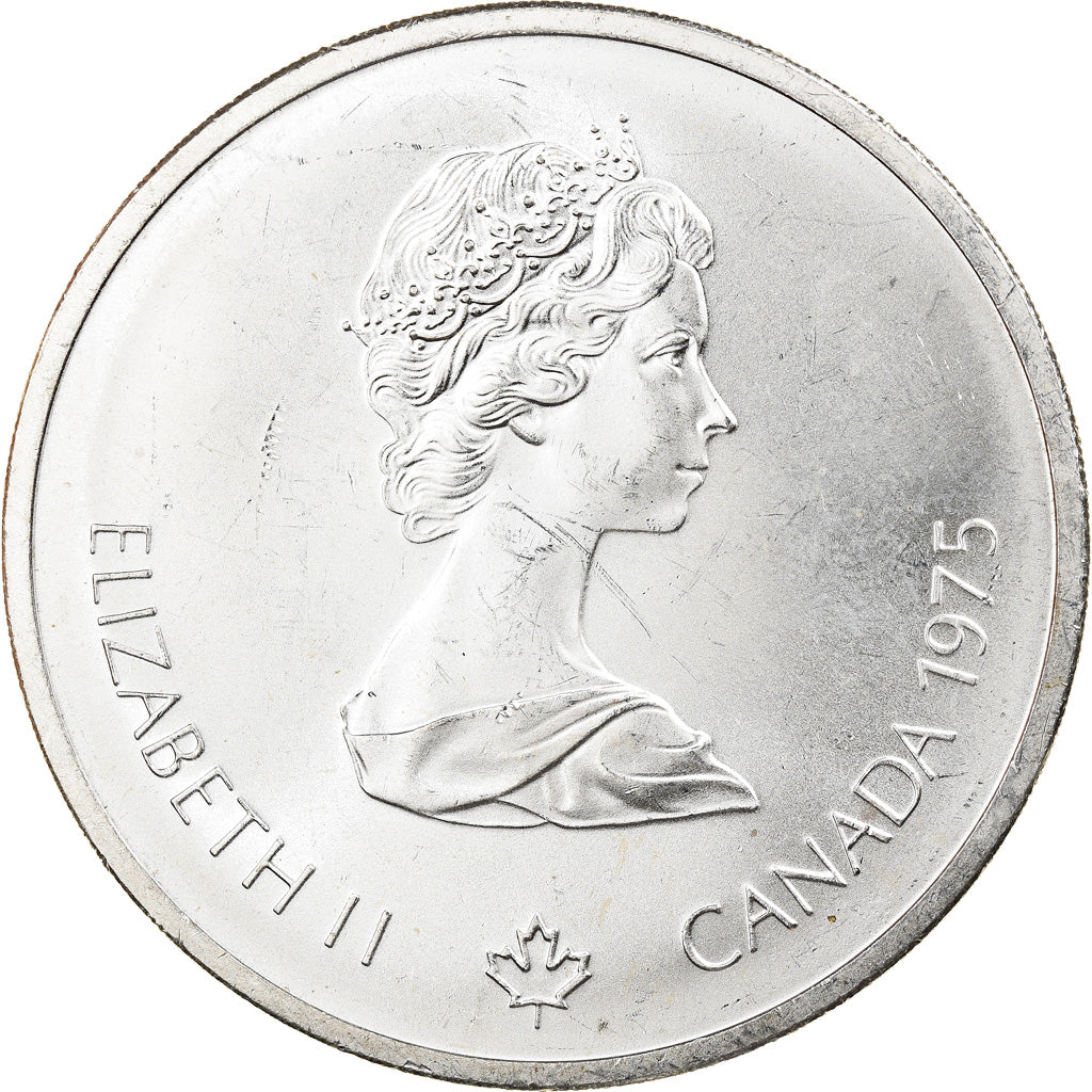 Coin, Canada, Olympic Games - Hurdles, 10 Dollars, 1975, MS(63), Silver