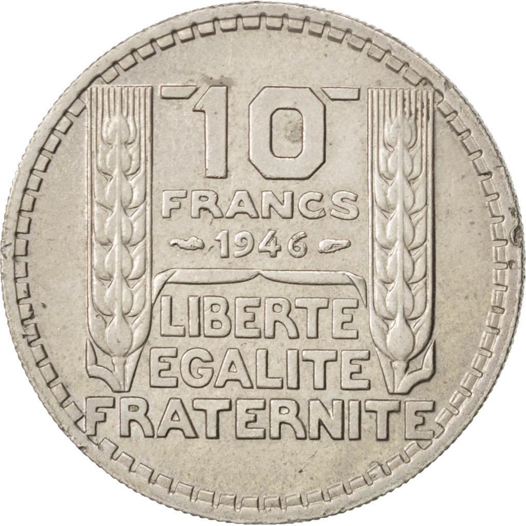 Gouvernement Provisoire, 10 Francs Turin 1946, Rameaux longs, KM 908.1