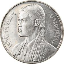 Moeda, Tailândia, Rama IX, 10 Baht, 1977, AU(55-58), Níquel, KM:115