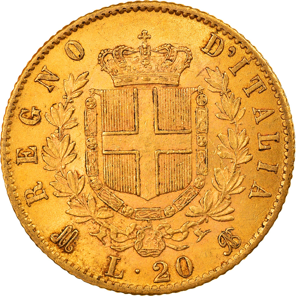 Moneta, Italia, Vittorio Emanuele II, 20 Lire, 1873, Milan, BB+, Oro, KM:10.3