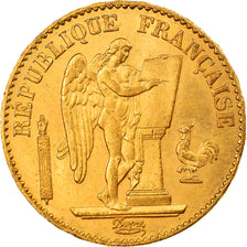 Moneta, Francja, Génie, 20 Francs, 1875, Paris, AU(55-58), Złoto, KM:825