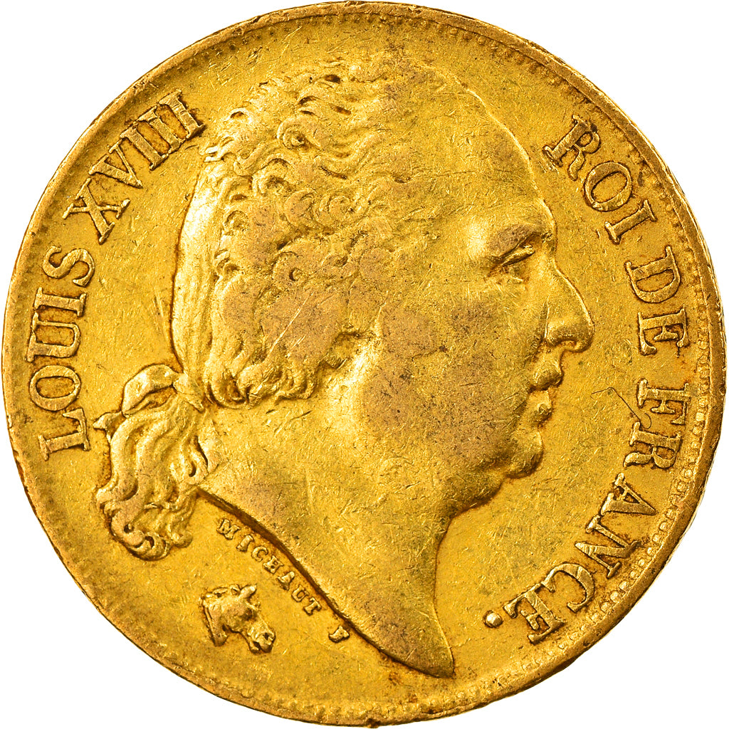 Monnaie, France, Louis XVIII, 20 Francs, 1817, Paris, TB+, Or, Gadoury:1028