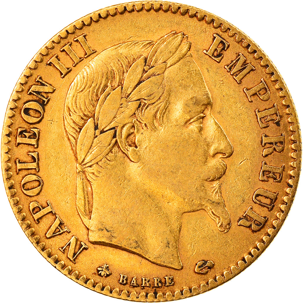 Coin, France, Napoleon III, 10 Francs, 1868, Paris, EF(40-45), Gold, KM:800.1