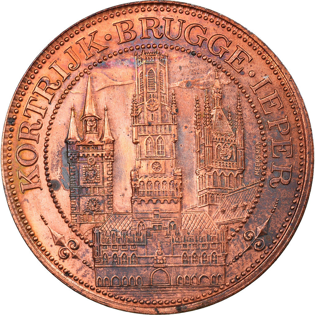 Belgium, Token, 25 Westvlaander, Kortrijk - Brugge - Ieper, 1981, AU(55-58)