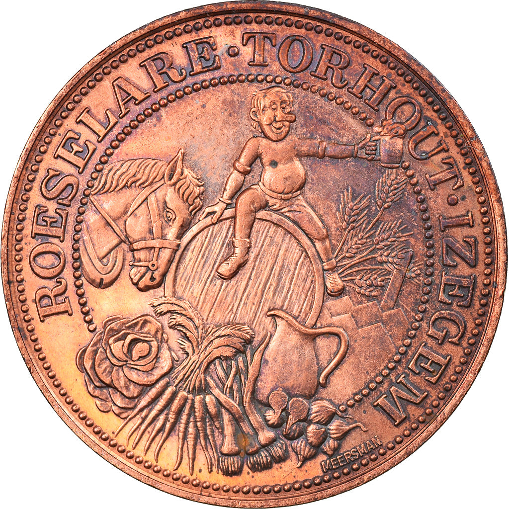 Belgien, Token, 25 Westvlaander, Roeselare - Torhout - Izegem, 1981, VZ, Copper