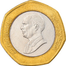 Monnaie, Jordan, Hussein, 1/2 Dinar, 1997/AH1417, TTB+, Bi-Metallic, KM:63