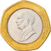 Monnaie, Jordan, Hussein, 1/2 Dinar, 1997/AH1417, TTB+, Bi-Metallic, KM:63