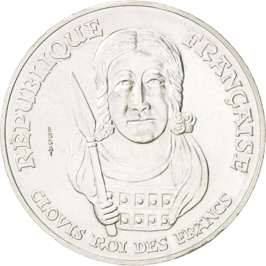 FRANCE, Clovis, 100 Francs, 1996, KM #1180, MS(63), Silver, Gadoury #953, 14.98