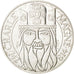 Coin, France, Charlemagne, 100 Francs, 1990, MS(63), Silver, KM:982, Gadoury:905