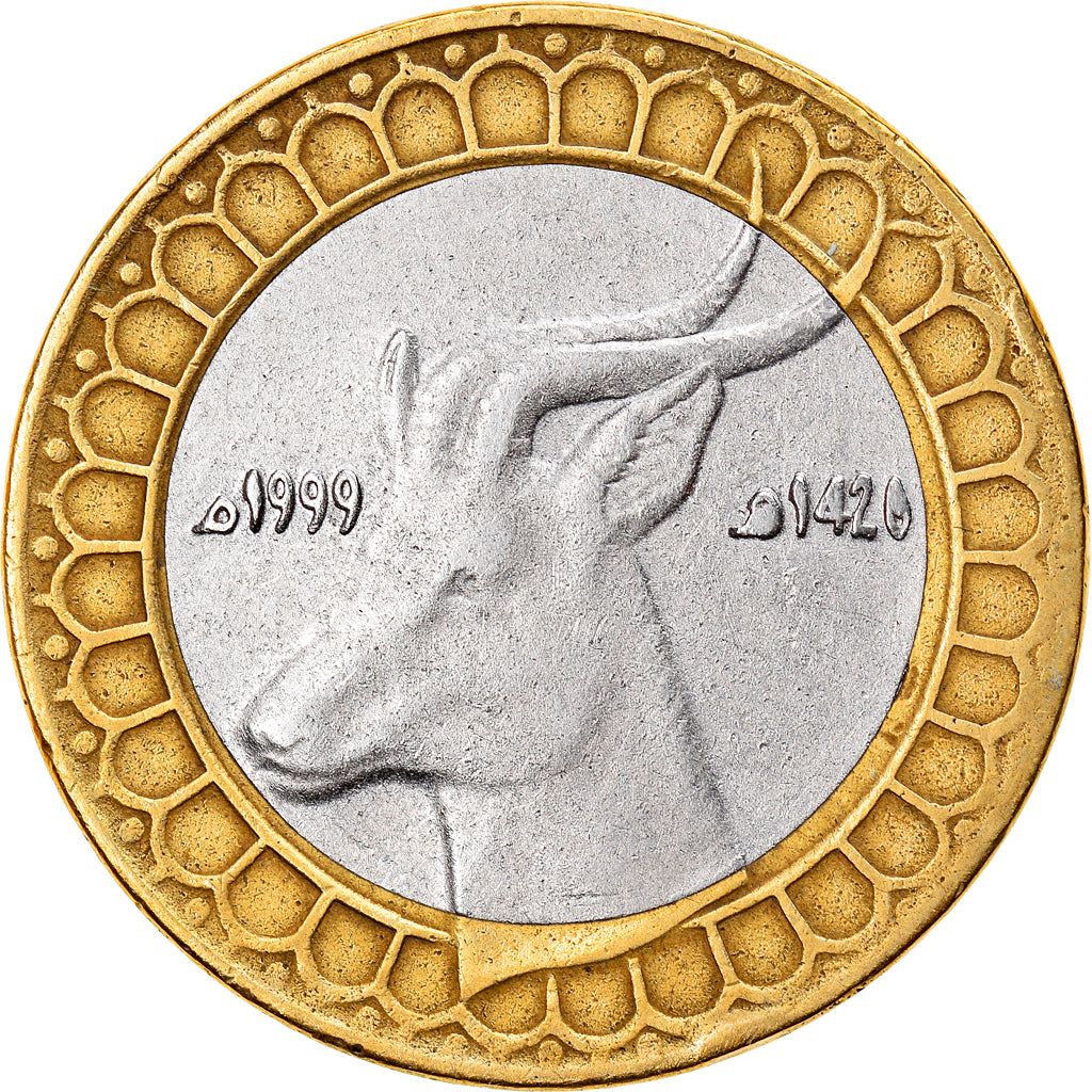 Coin, Algeria, 50 Dinars, 1999/AH1420, Algiers, EF(40-45), Bi-Metallic, KM:126