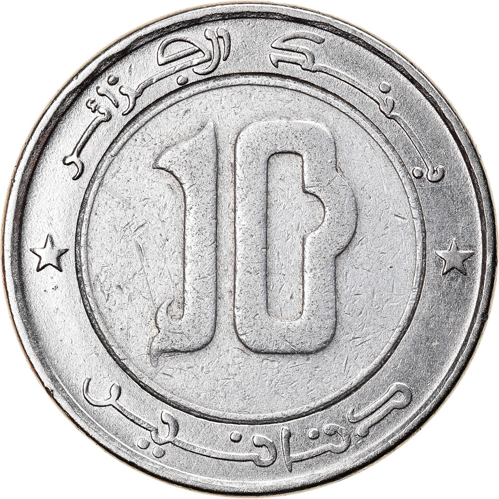 Coin, Algeria, 10 Dinars, 1992/AH1413, Algiers, EF(40-45), Bi-Metallic, KM:124