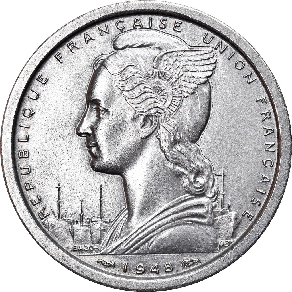 Moneta, SAINT PIERRE & MIQUELON, 2 Francs, 1948, Paris, SPL-, Alluminio, KM:2