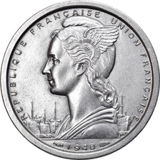 Moneta, SAINT PIERRE & MIQUELON, 2 Francs, 1948, Paris, SPL-, Alluminio, KM:2