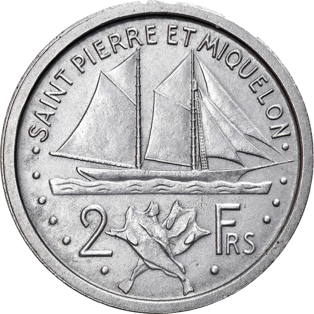 Moneta, SAINT PIERRE & MIQUELON, 2 Francs, 1948, Paris, SPL-, Alluminio, KM:2