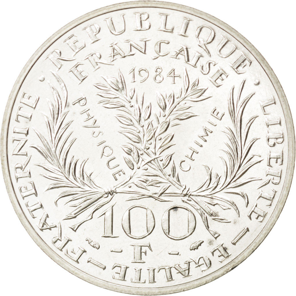 Francia, 100 Francs, 1984, SPL, Argento, KM:E129, Gadoury:899