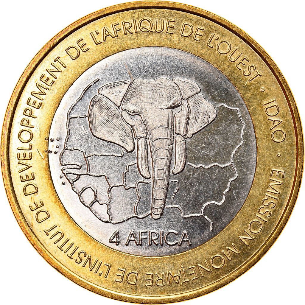 Monnaie, Togo, 6000 CFA Francs-4 Africa, 2003, SPL, Bi-Metallic, KM:20