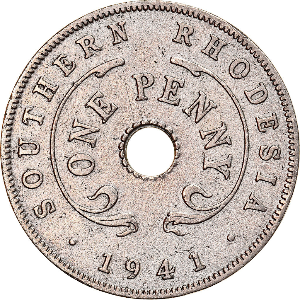 Coin, Southern Rhodesia, George VI, Penny, 1941, British Royal Mint, EF(40-45)