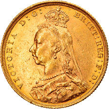 Moeda, Grã-Bretanha, Victoria, Sovereign, 1889, AU(55-58), Dourado, KM:767
