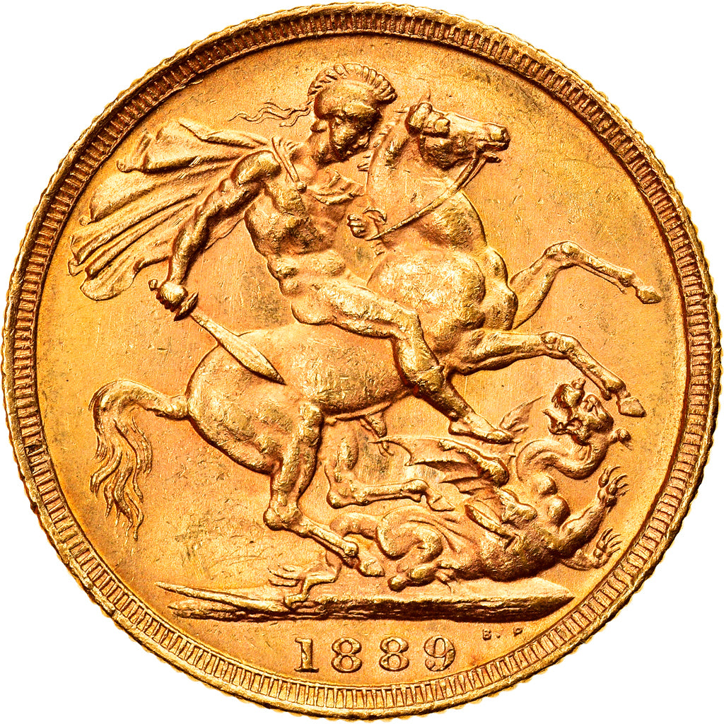 Monnaie, Grande-Bretagne, Victoria, Sovereign, 1889, SUP, Or, KM:767