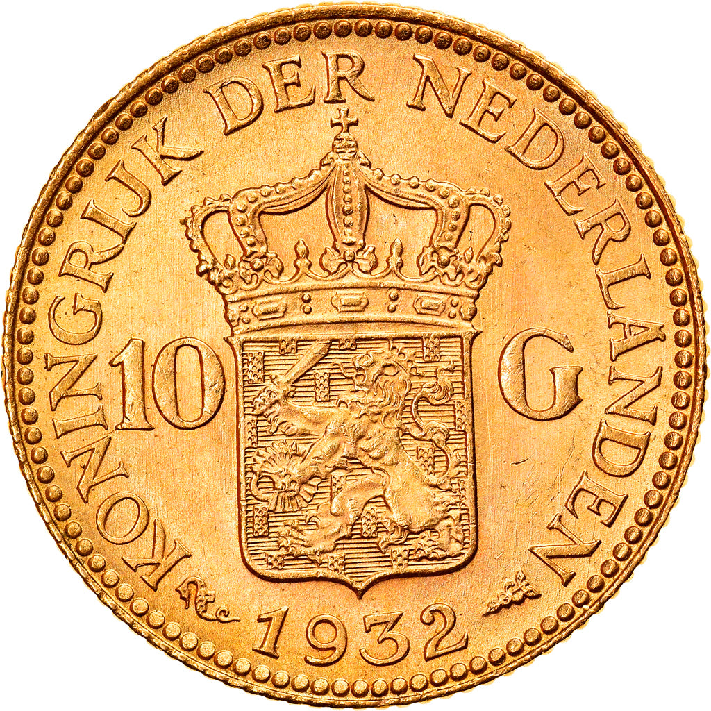 Monnaie, Pays-Bas, Wilhelmina I, 10 Gulden, 1932, Utrecht, SPL, Or, KM:162