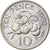 Moeda, Guernesey, Elizabeth II, 10 Pence, 1992, AU(55-58), Cobre-níquel