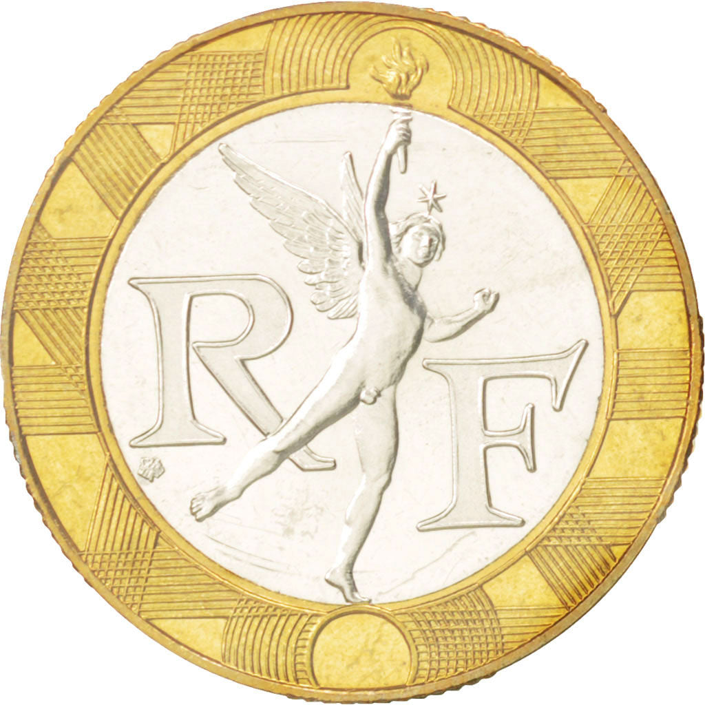 FRANCE, 10 Francs, 1988, KM #E140, MS(65-70), Bi-Metallic, Gadoury #827, 6.50