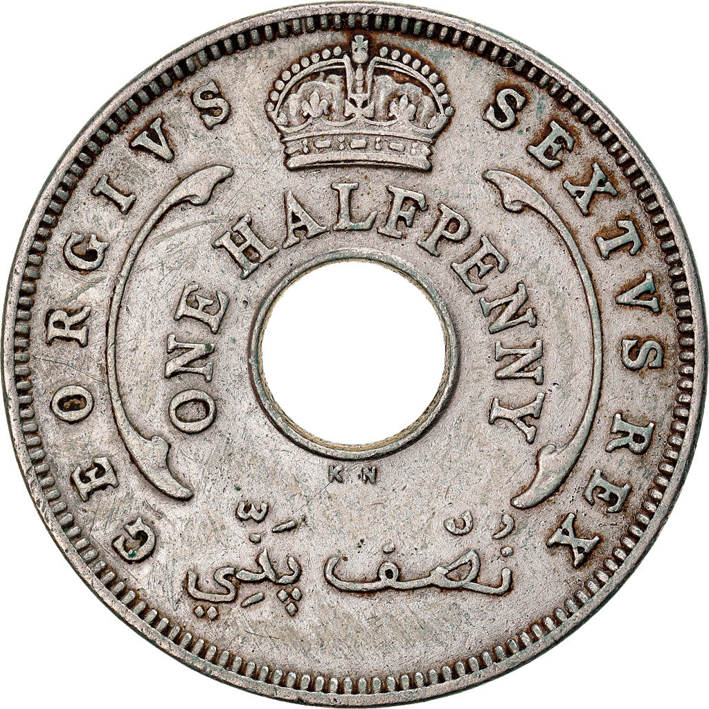 Coin, BRITISH WEST AFRICA, Edward VII, 1/2 Penny, 1949, EF(40-45)