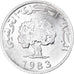 Coin, Tunisia, 5 Millim, 1983, MS(64), Aluminum, KM:282