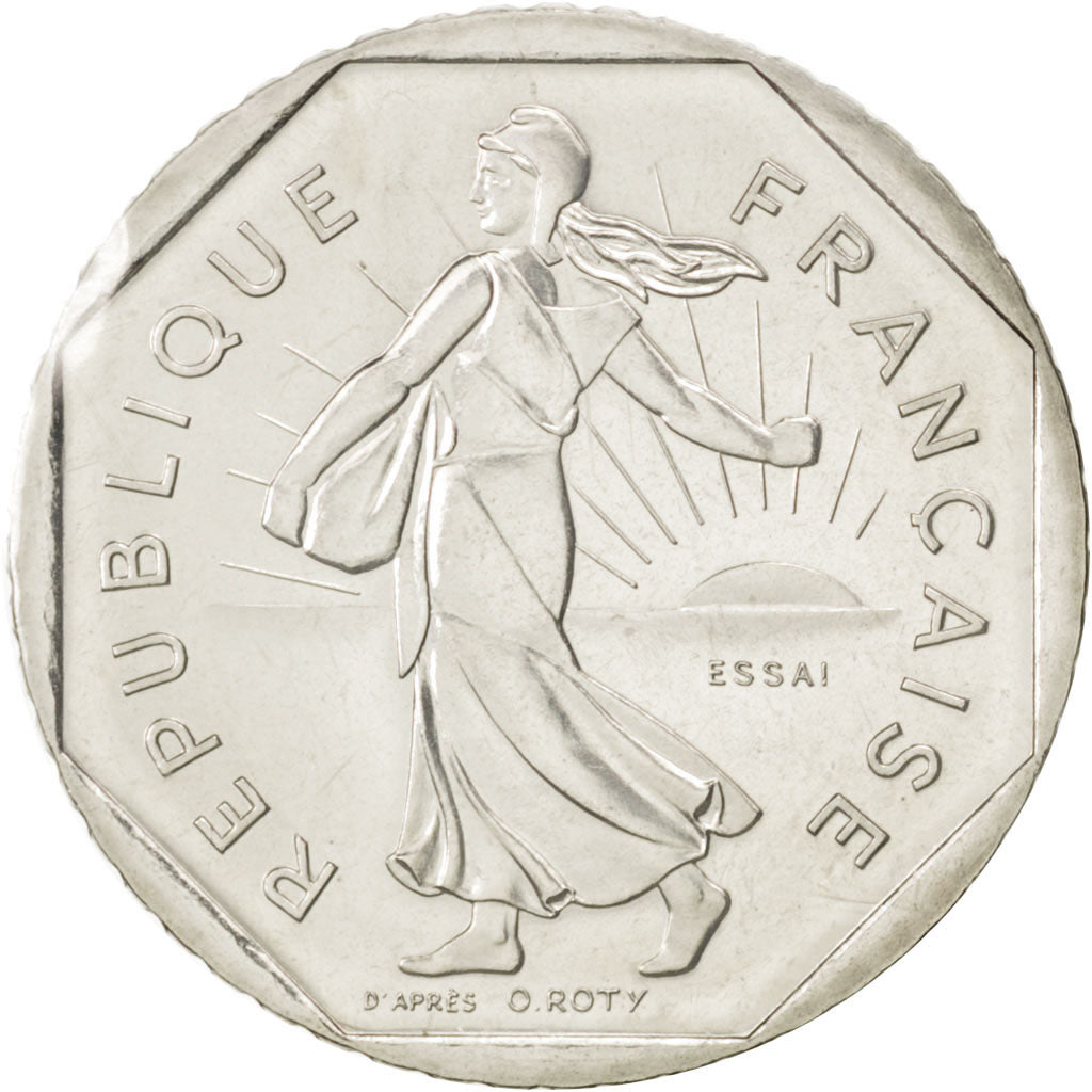 FRANCE, 2 Francs, 1978, KM #E119, MS(65-70), Nickel, Gadoury #547, 7.50