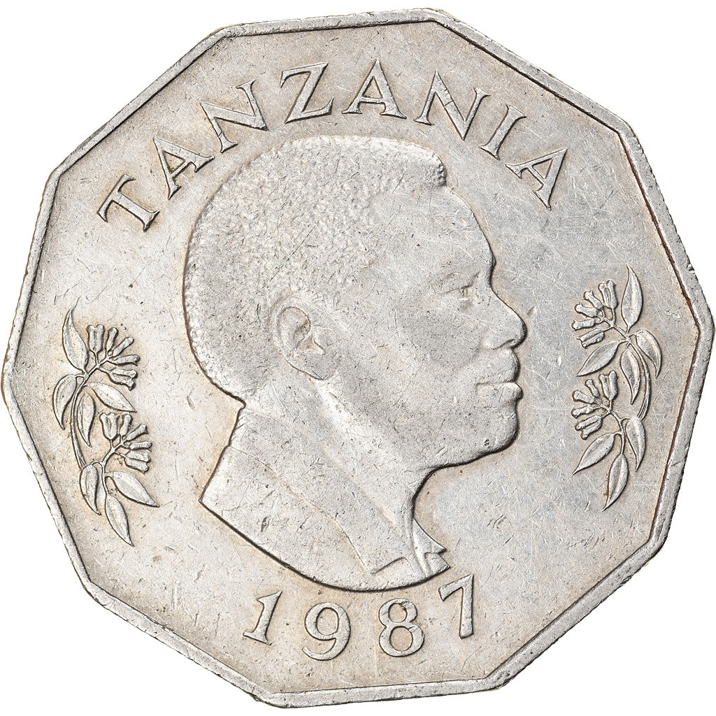 Coin, Tanzania, 5 Shilingi, 1987, British Royal Mint, EF(40-45), Copper-nickel
