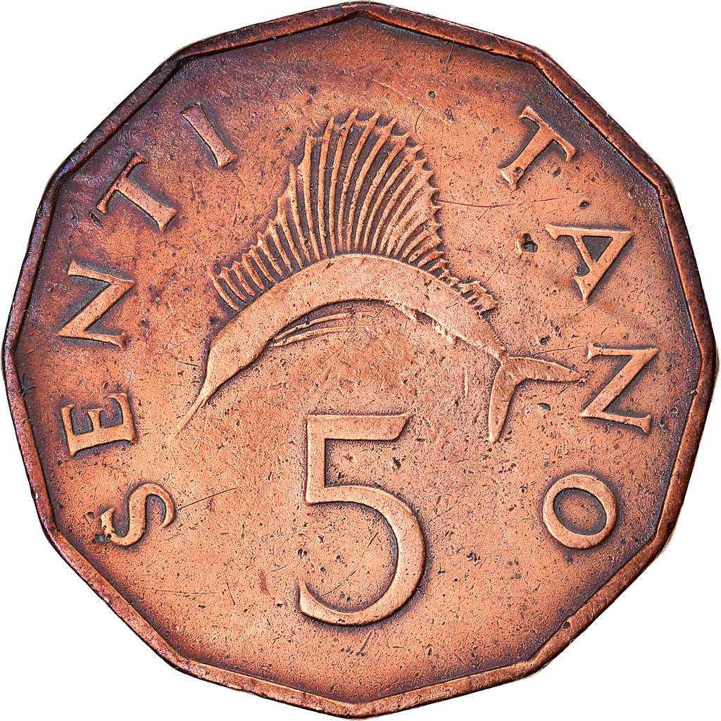 Münze, Tanzania, 5 Senti, 1972, SS, Bronze, KM:1