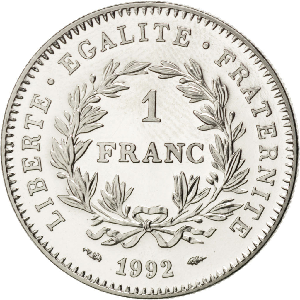 FRANCE, République, Franc, 1992, Paris, KM #1004.1, MS(63), Nickel, 24, Gadoury