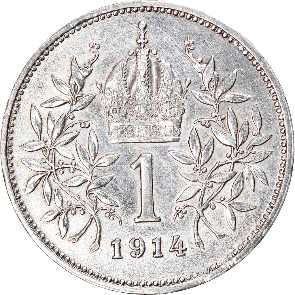 Coin, Austria, Franz Joseph I, Corona, 1914, AU(50-53), Silver, KM:2820