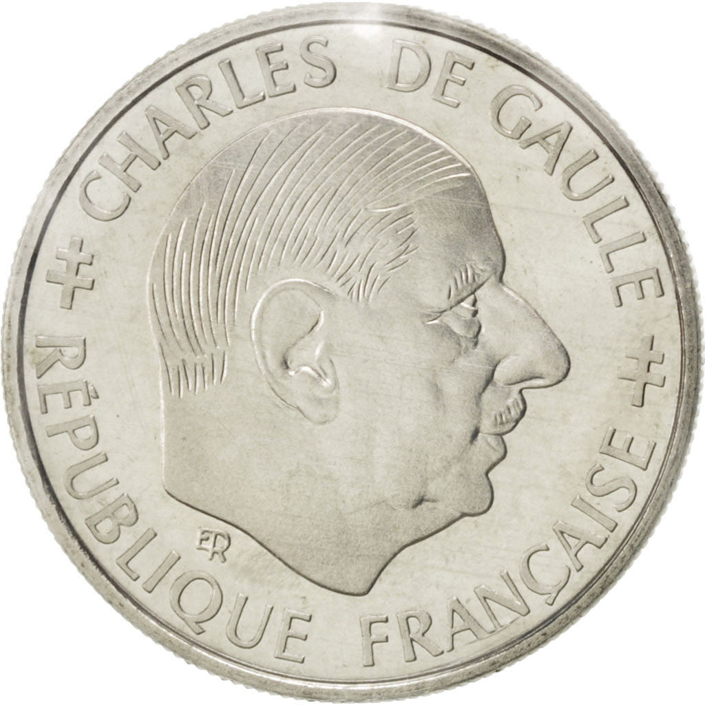 FRANCE, Franc, 1988, KM #E138, MS(65-70), Nickel, Gadoury #475, 6.00