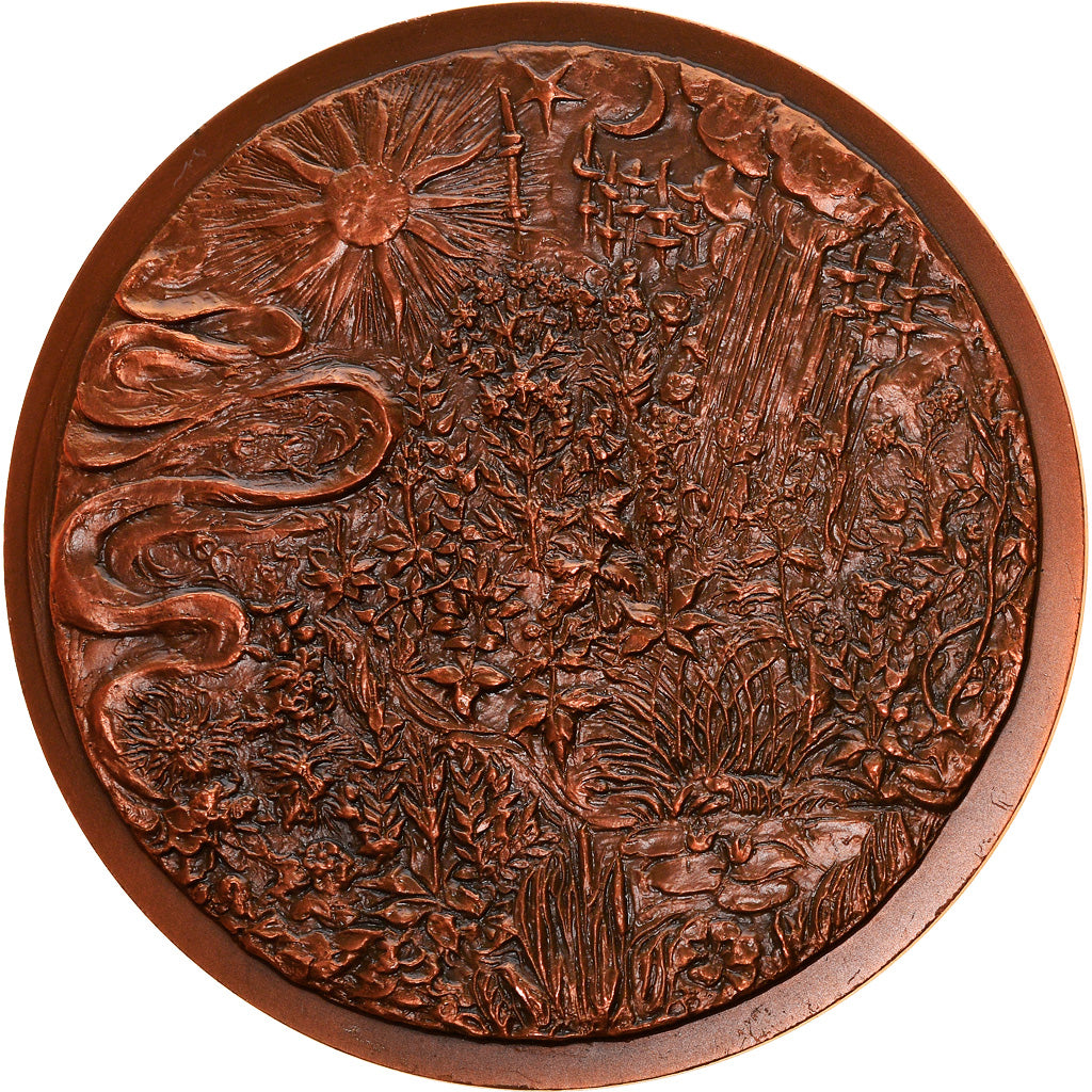 France, Médaille, Flore Médicinale, Sainte Hildegarde, Flora, 1979, SPL
