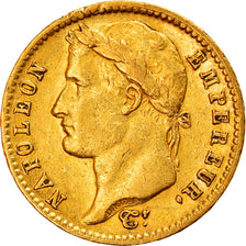 Moeda, França, Napoléon I, 20 Francs, 1812, Paris, EF(40-45), Dourado