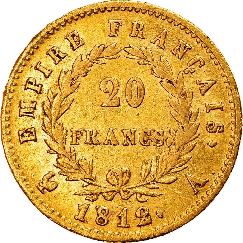 Moneta, Francja, Napoléon I, 20 Francs, 1812, Paris, EF(40-45), Złoto