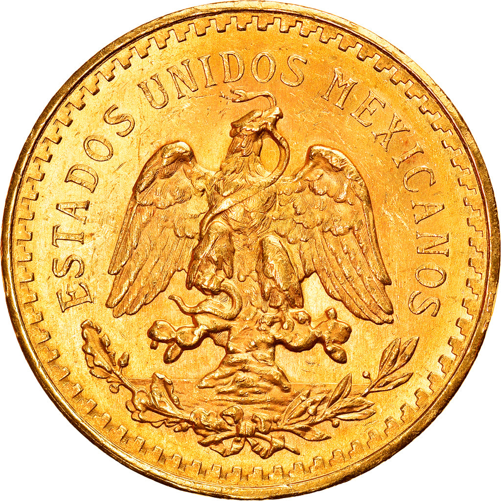 Moneta, Mexico, 50 Pesos, 1921, Mexico City, MS(60-62), Złoto, KM:481