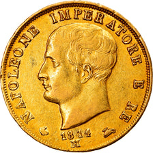 Münze, Italien Staaten, KINGDOM OF NAPOLEON, Napoleon I, 40 Lire, 1814, Milan