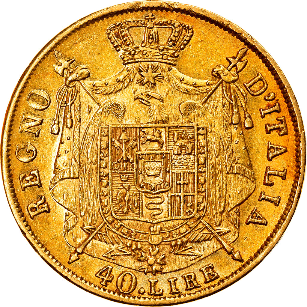 Münze, Italien Staaten, KINGDOM OF NAPOLEON, Napoleon I, 40 Lire, 1814, Milan