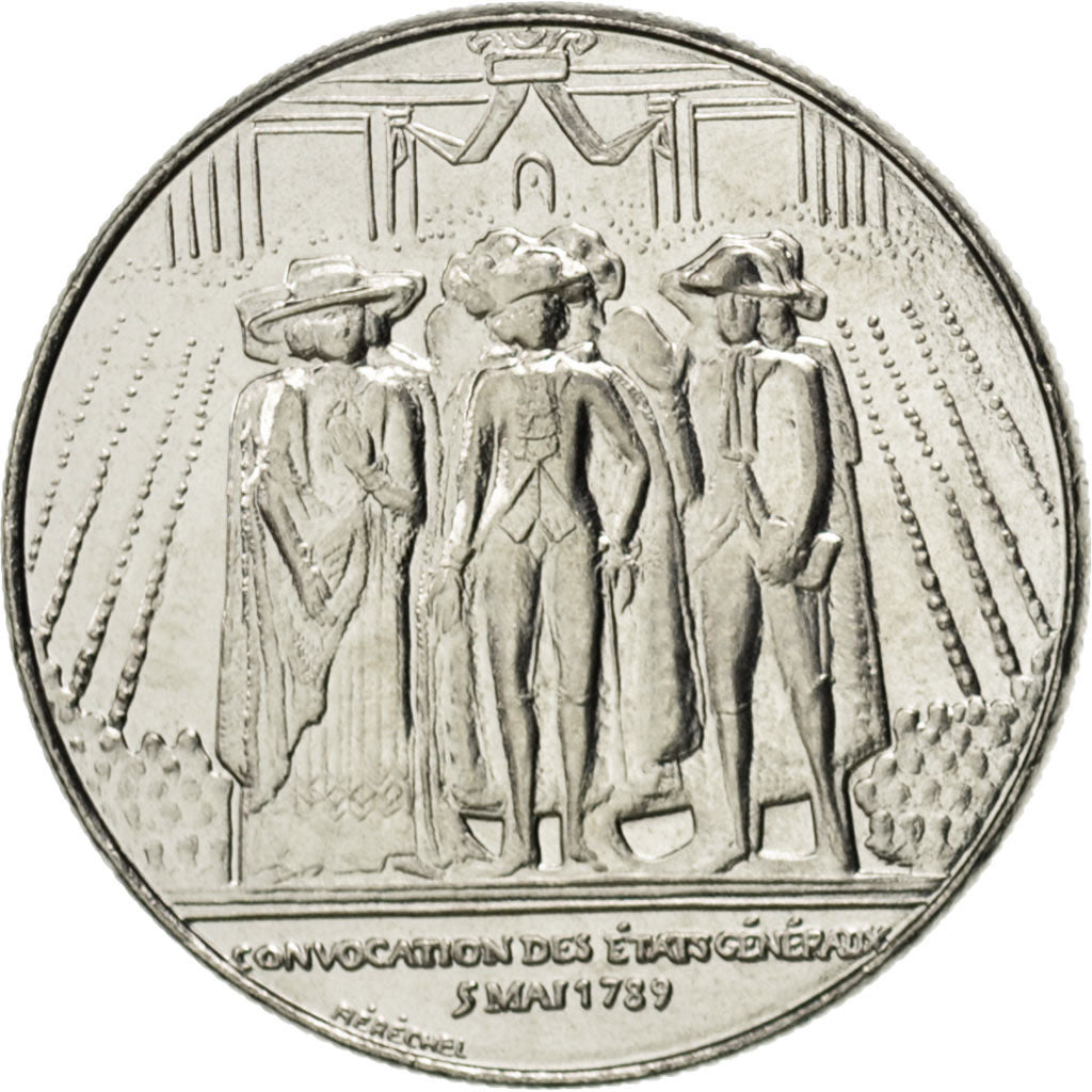 FRANCE, Franc, 1989, KM #E142, MS(63), Nickel, Gadoury #477, 6.00